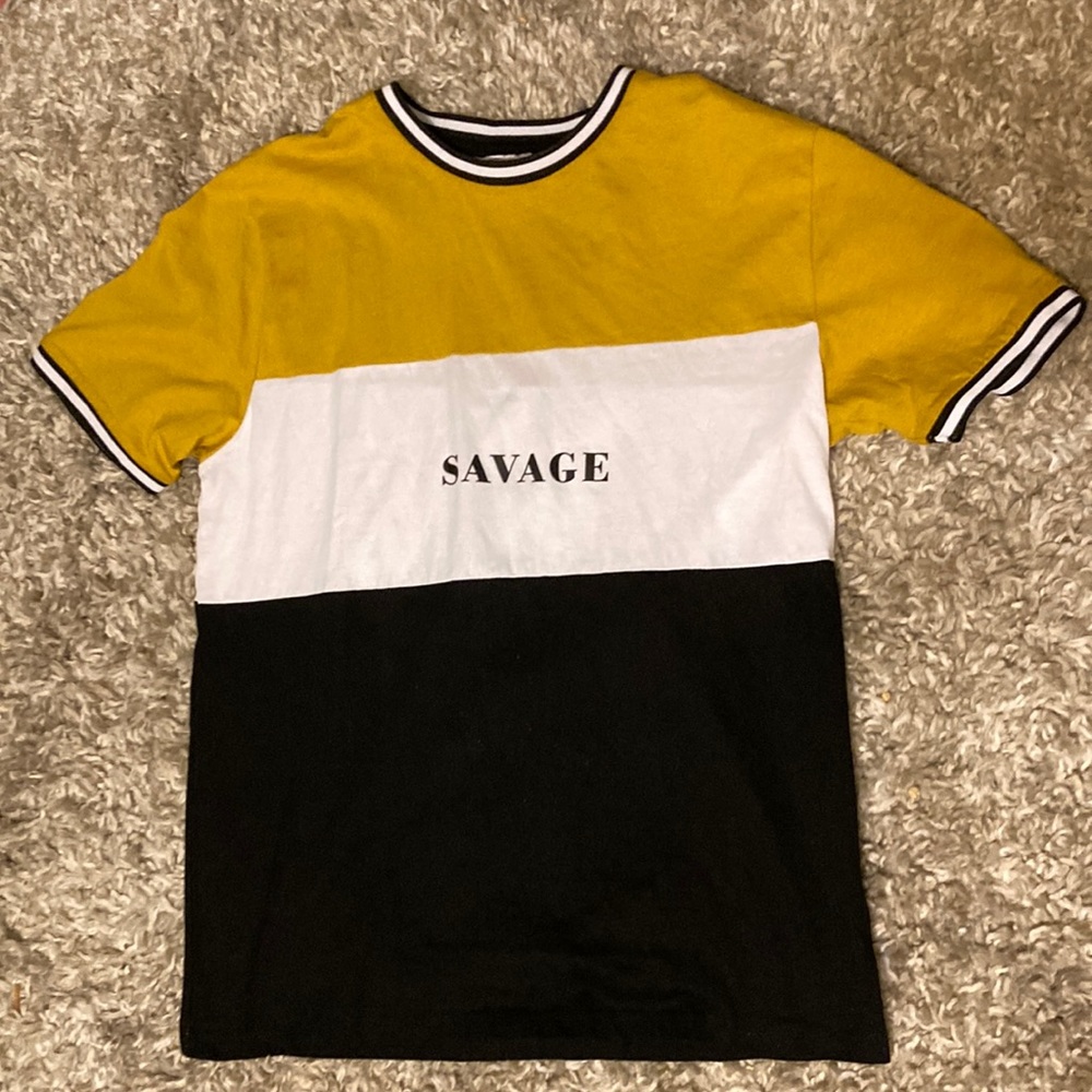 Denim & Flower by Ricky Singh Men’s Savage Yellow Medium Tee